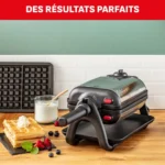 Gaufrier Électrique 1200W Professionnel Avec Thermostat Réglable Et Plaques Amovibles Tefal WM756D12 – آلة الحلويات تيفال 1200 واط WM756D12