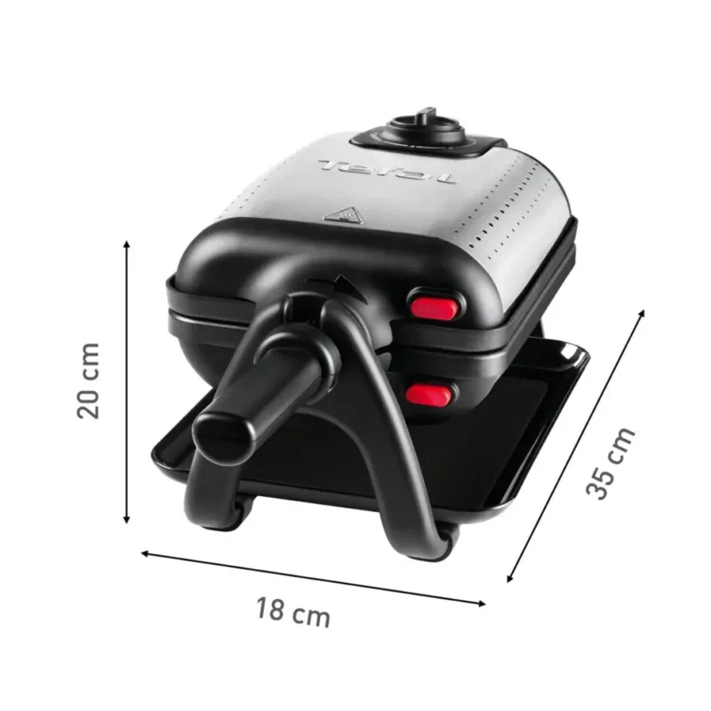 Gaufrier Électrique 1200W Professionnel Avec Thermostat Réglable Et Plaques Amovibles Tefal WM756D12