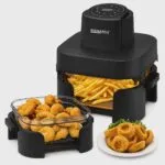 Airfryer Digital 4 en 1 Avec Bac en verre 6L+4.2L 1600W Sonashi SAF-642G – قلاية هوائية سوناشي 6 لتر 1600 واط زجاج SAF-642G