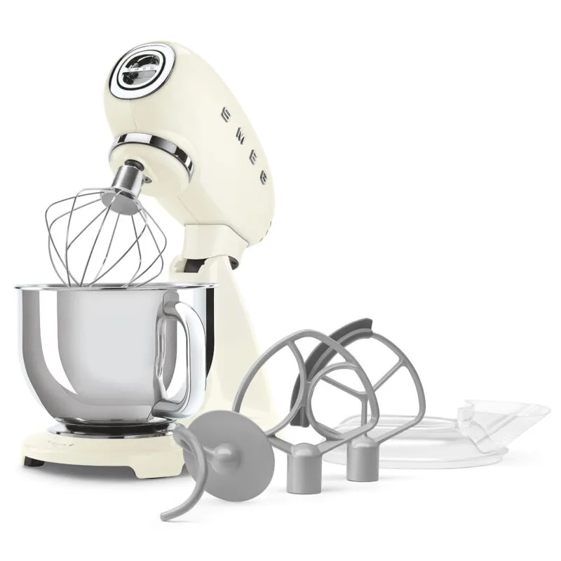 Robot pâtissier Smeg 800W SMF02CREU CREME