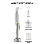 Hand Blender Kenwood original Triblade with Chopper & Whisk 600W - HDP109WG – خلاط كهربائي كينوود 600 واط HDP109WG