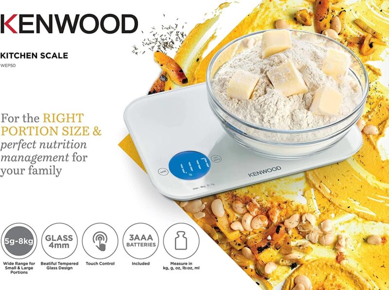 Balance de cuisine Digitale 5G-8KG Kenwood Original WEP50 Blanc