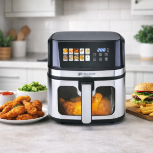Airfryer Inox 8L 1800W Numérique Avec Fenêtre Visible Multismart MS-AF1108