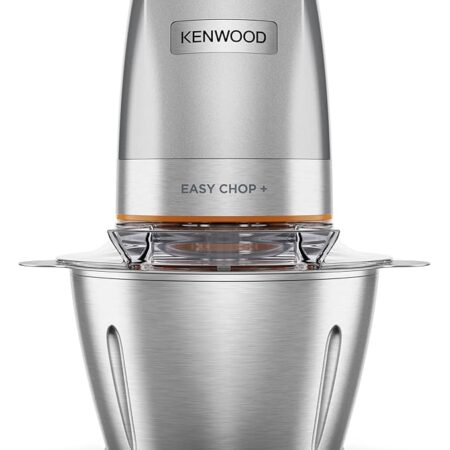 Hachoir inox Électrique 500W Avec Bol Inox 0.6L Et 4Lames Kenwood Original CHP62.700SI
