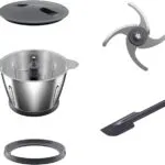 Hachoir inox Électrique 500W Avec Bol Inox 0.6L Et 4Lames Kenwood Original CHP62.700SI – مفرمة لحم كينوود 0.6 لتر 500 واط إينوكس