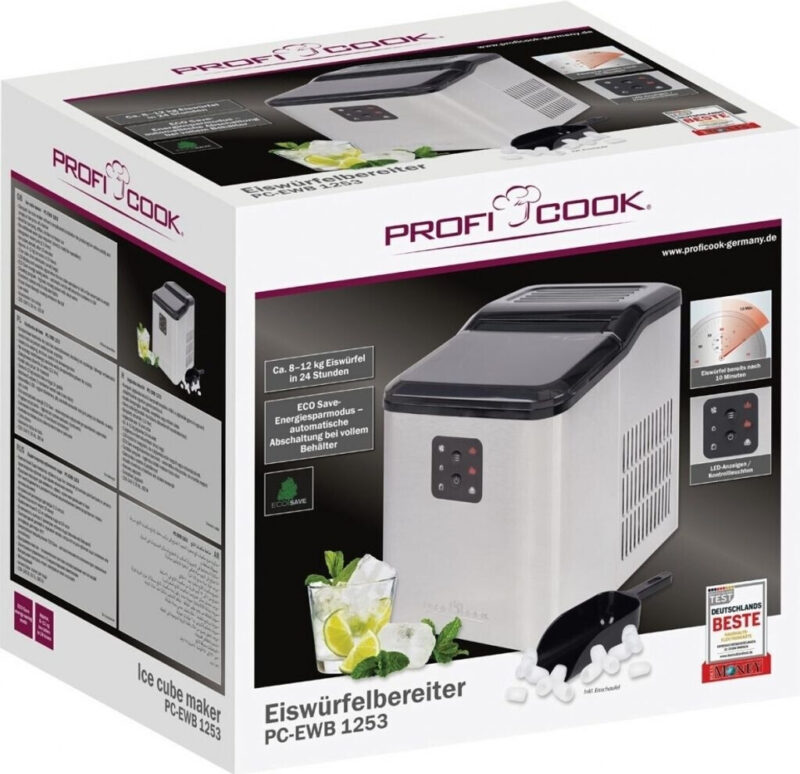 Machine À Glaçons Avec Écran LED 1.5l 120W Proficook PC-EWB 1253