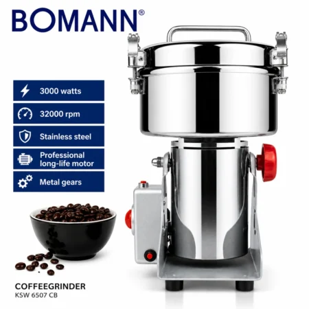 Moulin Professionnel à café et épices 1 KG 3000W  Bomann KSW 6504 CB