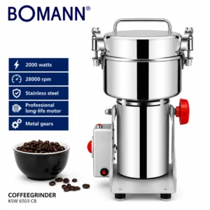 Moulin Professionnel à café et épices 500G 2000W  Bomann KSW 6503 CB