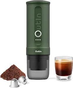 Cafetière CERA+ portable avec batterie, poudre de café et capsules NS pour machine à expresso auto-chauffante avec étui de transport pour campeurs de voyage PCM03S