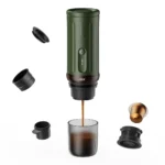 Cafetière CERA+ portable avec batterie, poudre de café et capsules NS pour machine à expresso auto-chauffante avec étui de transport pour campeurs de voyage PCM03S – آلة قهوة PCM03S