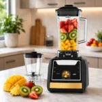 Blender 2 en 1 - 02L 4500W 06 Lames Brendmann BR-104 Noir – خلاط كهربائي 02 لتر 4500 واط أسود BR-104