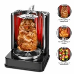 Multi-grill Electrique vertical 3en1 Rôtisserie & Chawarma Bomann DVG 3006 CB – شواية كهربائية بومان