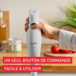 Mixeur Plongeant 350W À Lames Inox Zelkrom Tefal HB12AN10 Blanc – خلاط يدوي تيفال 350 واط أبيض إينوكس HB12AN10