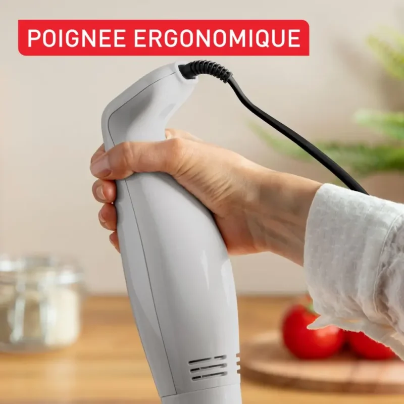 Mixeur Plongeant 350W À Lames Inox Zelkrom Tefal HB12AN10 Blanc