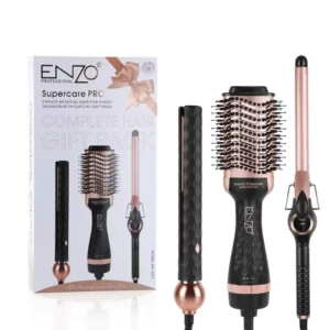 Coffret Enzo original Professionnel Brosse lisseur Chauffant Supercare PRO – Coffret 3 en 1 EN-3311