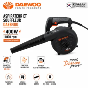 Souffleur et Aspirateur 2 en 1- 400W Daewoo DAEB400 Korean Technology