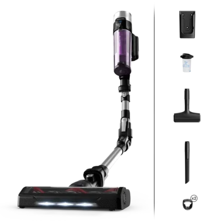 Aspirateur Balai Sans Fil 250W Avec Autonomie de 45 Minutes Et Technologie Avancée Rowenta 9.60 RH2037WO