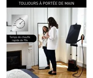Défroisseur Vapeur Et Fer À Repasser 2En1 2170W 200g/min Avec Planche Intelligente À 3Positions Et Technologie Smart Protect Ixeo Power Calor QT2020C0