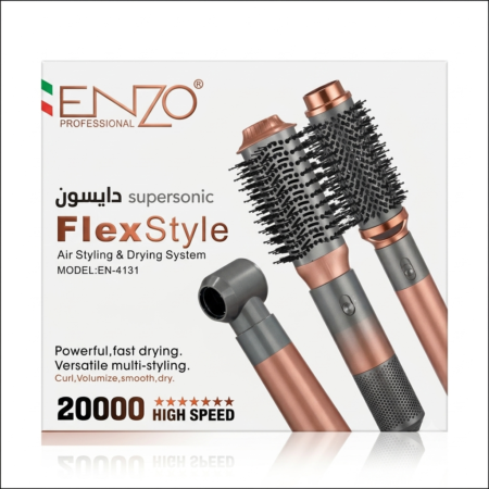 Kit De Coiffage 4En1 1500W Avec Technologie Ionique FlexStyle Enzo EN-4131