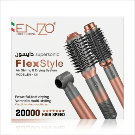 Kit De Coiffage 4En1 1500W Avec Technologie Ionique FlexStyle Enzo EN-4131