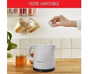 Bouilloire Électrique Sans Fil 2400W 800mL Avec Filtre Anti-calcaire Et Arrêt Automatique Simpleo Moulinex BY153B10