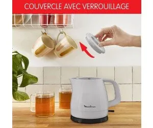 Bouilloire Électrique Sans Fil 2400W 800mL Avec Filtre Anti-calcaire Et Arrêt Automatique Simpleo Moulinex BY153B10