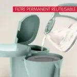 Cafetière Filtre MOULINEX Eucalyptus-Jusqu’à 12-15 tasses-1.25L-1000W- FG2M1310 – آلة قهوة مولينكس 1.25 لتر 1000 واط FG2M1310