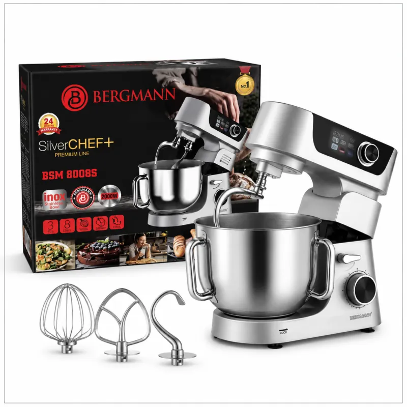 Robot pâtissier professionnel Bergmann – SilverCHEF+ 2000W Modèle BSM 8008S