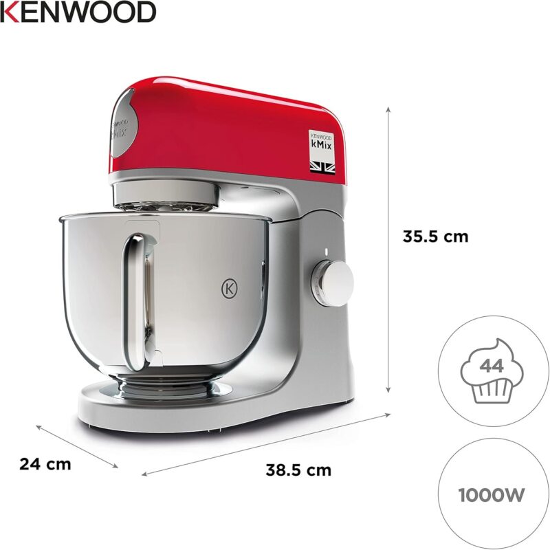 Robot pâtissier KENWOOD 1000 W - 5 L-KENWOOD KMX750RD rouge