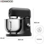 Robot Pétrin Professionnel 1000W Bol 5L Et Fonctions Planetaires kMix Kenwood KMX751ABK noir – عجانة كهربائية كينوود 5 لتر 1000 واط أسود KMX751ABK