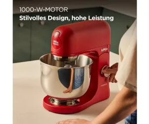 Robot Pétrin Professionnel 1000W Bol 5L Et Fonctions Planetaires kMix Kenwood KMX751ARD rouge