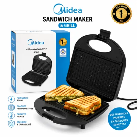 Mini panineuses inox  750W  Midea
