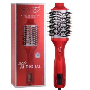 Brosse chauffante Sèche cheveux multifonctionnel 1500W ENZO EN-4124