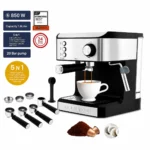 Machine a Café inox 5 en 1 - 20 Bars 850W 1.6L Café poudre et Capsule Nespresso et cappuccino Germany Style TrustMann TM-CM-004 – آلة قهوة نسبريسو 1.6 لتر 850 واط إينوكس TM-CM-004