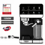 Machine a Café Digital 4 en 1 – 20 Bars 1350W Café et Lait et Cappuccino – Café Poudre et Capsules Nespresso 1.1 L Tirexx Original CAF2100S – آلة قهوة نسبريسو 1.1 لتر 1350 واط CAF2100S
