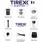 Machine a Café Digital 4 en 1 – 20 Bars 1350W Café et Lait et Cappuccino – Café Poudre et Capsules Nespresso 1.1 L Tirexx Original CAF2100S – آلة قهوة نسبريسو 1.1 لتر 1350 واط CAF2100S