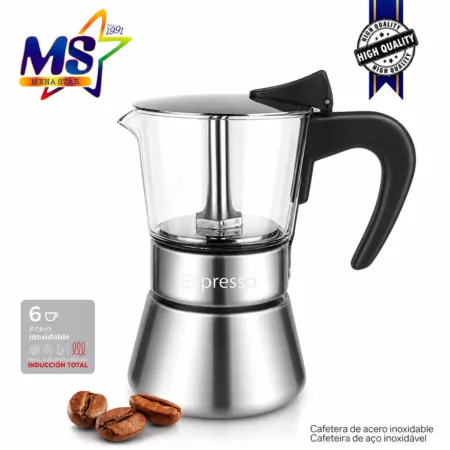 Presse a Café inox et en verre 03 Tasses Qualité 1er Choix