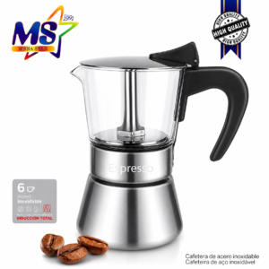 Presse a Café inox et en verre 06 Tasses Qualité 1er Choix