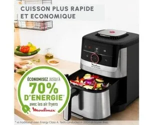 Friteuse Sans Huile 5L Ultra Silencieuse Avec Technologie Silence And Smart Assist Easy Fry Silence Moulinex EZ572DF0