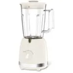 Moulinex Blender Mixeur Soleil 500 W 1.75 L – 2 Vitesses et Turbo avec 6 Lames et Verre doseur 800 ml – Soleil Ivoire LM355A10 – خلاط كهربائي مولينكس 1.75 لتر 500 واط زجاج LM355A10