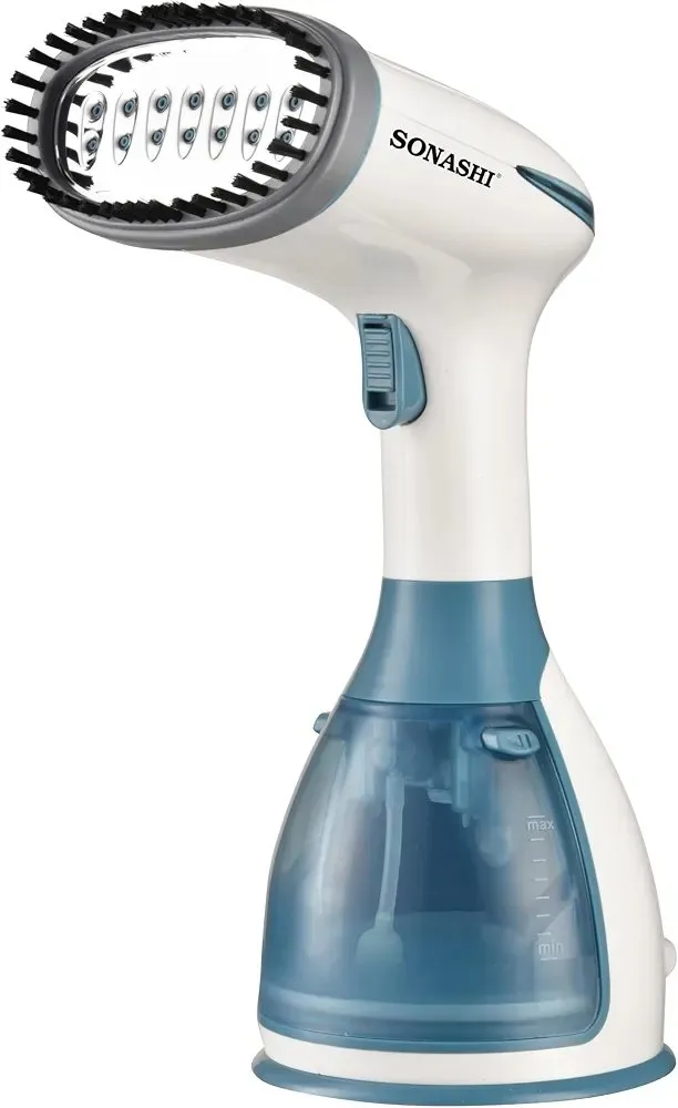 Défroisseur Vapeur Portable 1500W Réservoir 280mL Avec Chauffe Rapide 35Secondes Sonashi SGS-327 Bleu