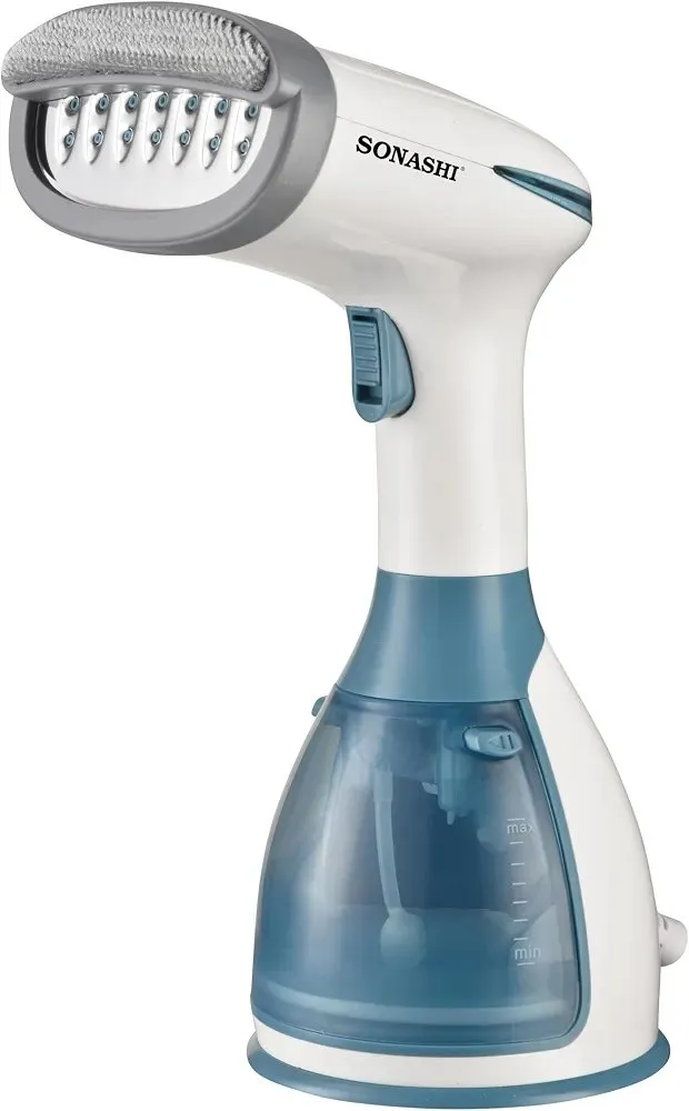 Défroisseur Vapeur Portable 1500W Réservoir 280mL Avec Chauffe Rapide 35Secondes Sonashi SGS-327 Bleu