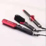 Coffret Enzo original Professionnel Brosse lisseur Chauffant Supercare PRO – Coffret 3 en 1 EN_3133 – مكواة شعر إنزو