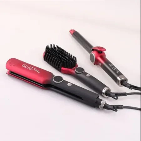 Coffret Enzo original Professionnel Brosse lisseur Chauffant Supercare PRO – Coffret 3 en 1 EN_3133