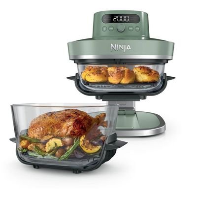 Friteuse sans huile - NINJA - CRISPI PRO - Capacité 5,7 L + 2,3 L - 5 programmes - 2100 W -6 en 1 - AS101DG Vert