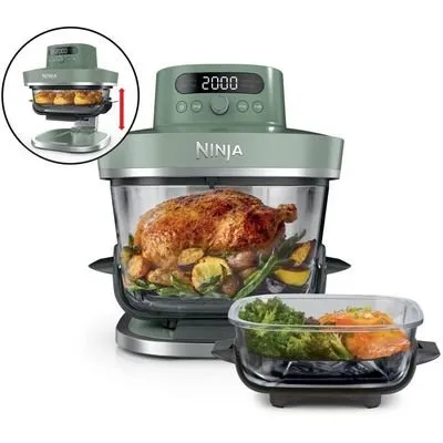 Friteuse sans huile - NINJA - CRISPI PRO - Capacité 5,7 L + 2,3 L - 5 programmes - 2100 W -6 en 1 - AS101DG Vert