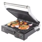 panineuse et Grill Viande robuste inox 2000W GV2000 Noir – شواية كهربائية روبوست 2000 واط أسود إينوكس GV2000