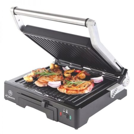 panineuse et Grill Viande robuste inox  2000W GV2000 Noir