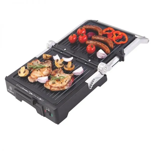 panineuse et Grill Viande robuste inox  2000W GV2000 Noir