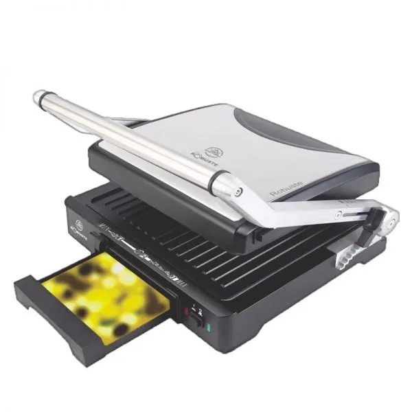 panineuse et Grill Viande robuste inox  2000W GV2000 Noir